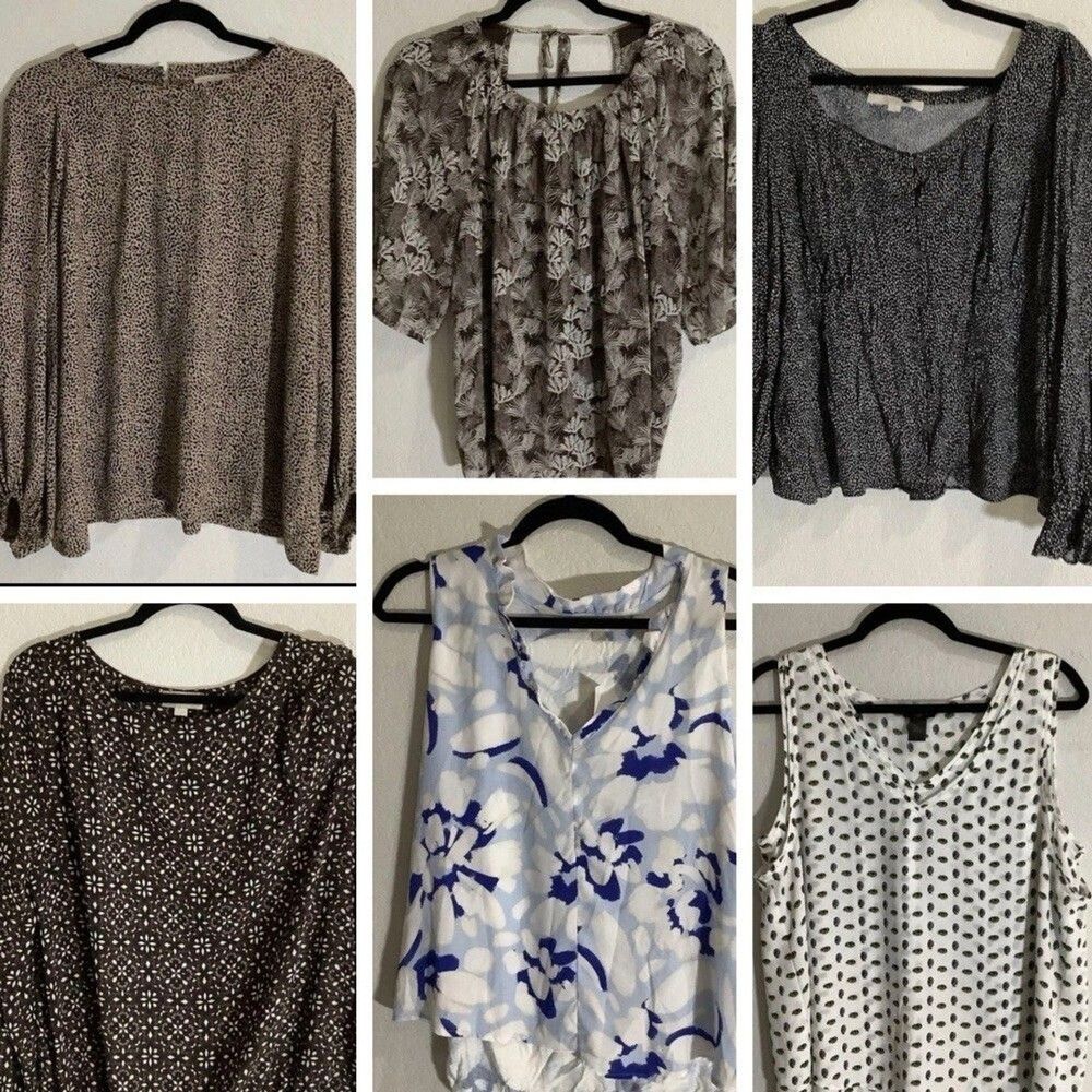 LOFT/ ANN TAYLOR Lot of 6 Blouses LOFT  Size  SZ L NWOT